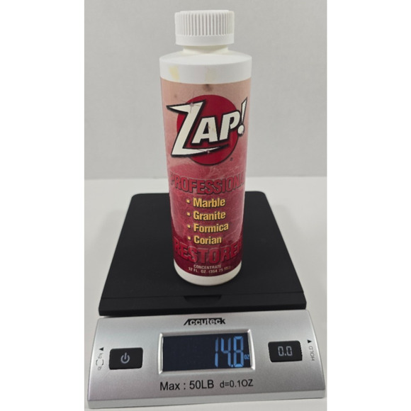 Zap! Professional Restorer Marble Granite Formica Corian Concentrate 12 fl oz - Picture 3 of 3